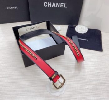Chanel Red Belt