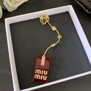 Miu Miu Logo Drop Earrings