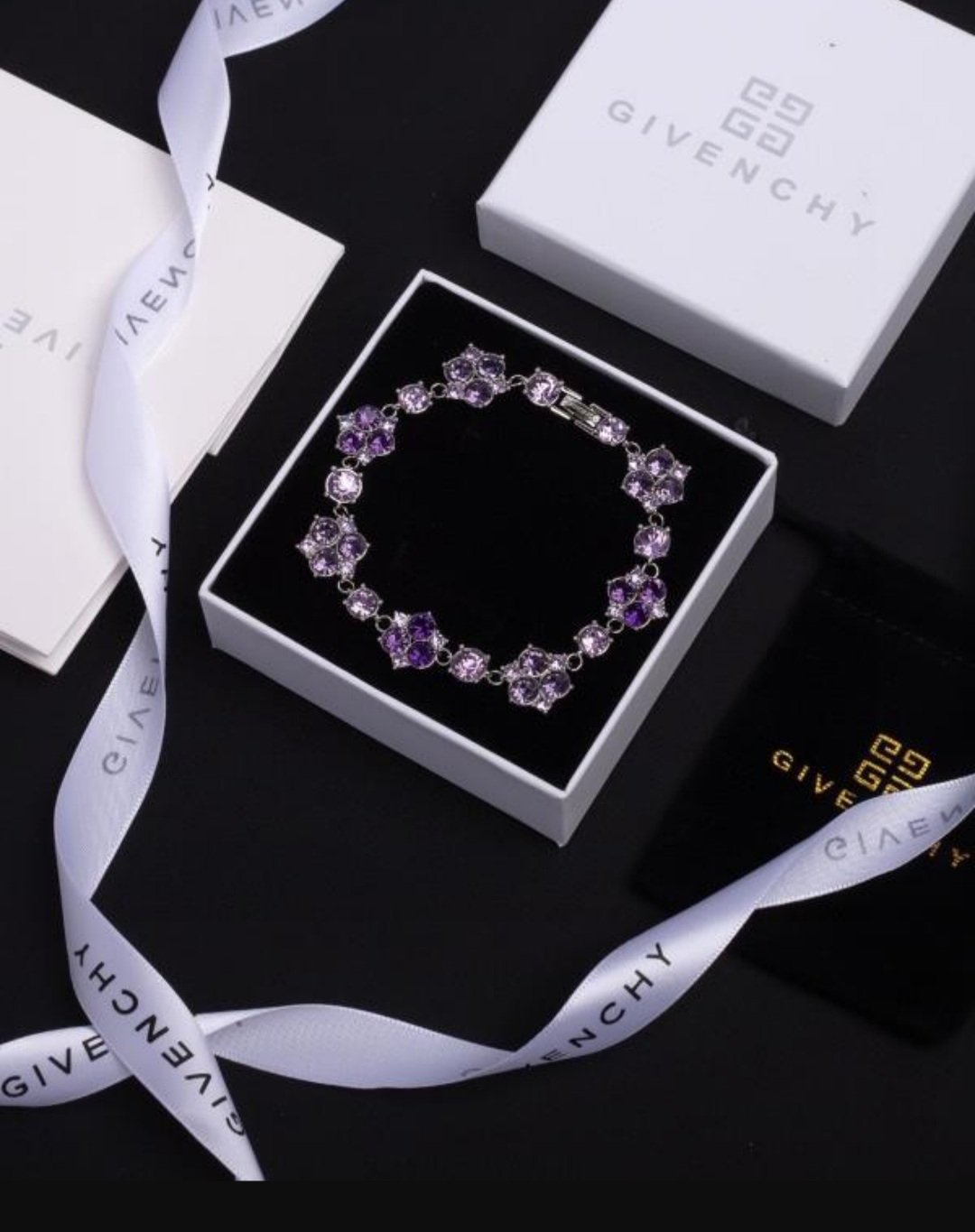 Givenchy Tonal Flower Line Bracelet
