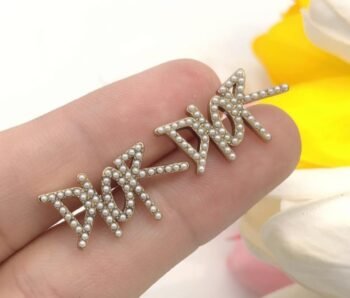 Dior Metal Pearl Earrings