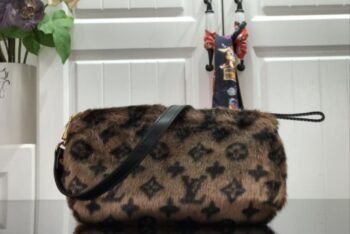 LV Fur Clutch
